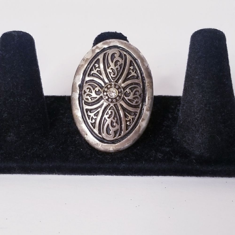 Silver Cross Chunky Statement Ringsbundle Lot - image 8